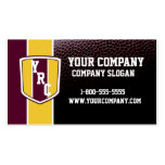 Burgundy & Gold Football Card business cards