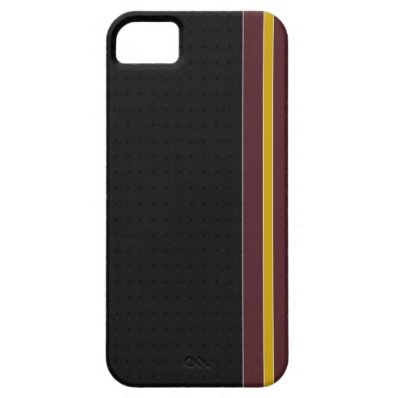 Burgundy & Gold Stripe iPhone 5 Case