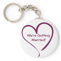 Burgundy Heart Keychains
