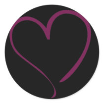 Burgundy Heart Sticker - Choose Color!