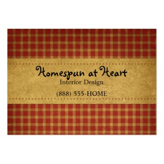 Burgundy Homespun Crafty Business Card