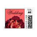 Burgundy Peony Wedding Postage postage by JuJuGarden Burgundy Peony Wedding Postage postage