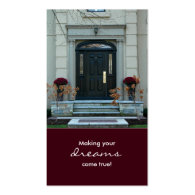 Burgundy Real Estate House Business Card