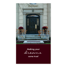 Burgundy Real Estate House Business Card