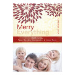 Burgundy Red Ivory Merry Everything Photo Card