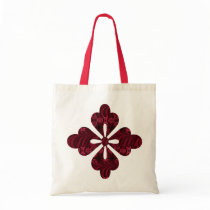 Burgundy Red Jacquard Ladies bags by FractaGifts Burgundy Red Jacquard Ladies bags