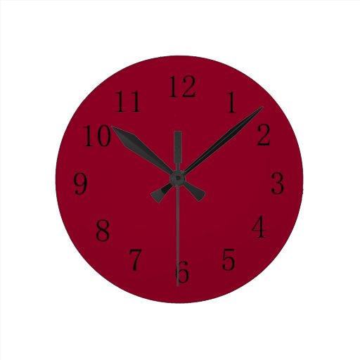 Burgundy Red Kitchen Wall Clock Zazzle