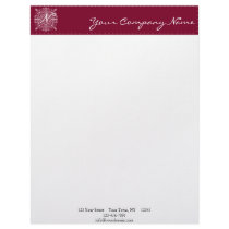 Burgundy Red Vintage Monogram Business Letterhead Template