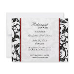 Burgundy Rehearsal Dinner Card Personalized Announcements