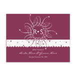 Burgundy Romantic Rosette Save The Date