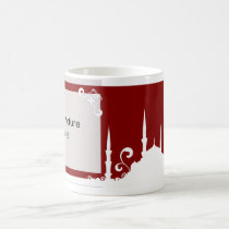 Burgundy Swirl Mosque Photo Mug mugs