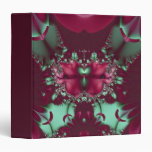 Burgundy Tulips Shape Vinyl Binder