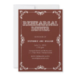 Burgundy Vintage Floral Rehearsal Dinner Card Personalized Announcement
