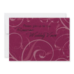 Burgundy Vow Renewal Ceremony Invitation Card
