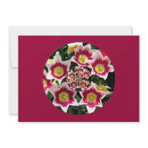 Burgundy & White Tulips w/ "feedback" effect Personalized Invite