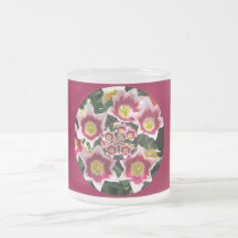 Burgundy & White Tulips w/ "feedback" effect Mug