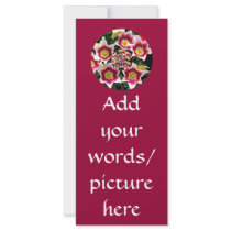 Burgundy & White Tulips w/ "feedback" effect Full Color Rack Card