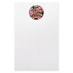 Burgundy &amp; White Tulips w/ "feedback" effect Custom Stationery