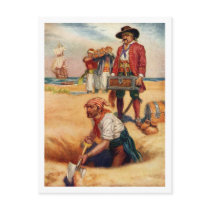 Buried Treasure Vintage Pirate Postcard by LadyLovelace Buried Treasure Vintage Pirate Postcard