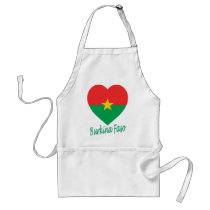 Burkina Faso Flag Heart aprons by Vexillophile Burkina Faso Flag Heart aprons
