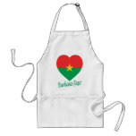 Burkina Faso Flag Heart aprons