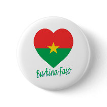 Burkina Faso Flag Heart Pins