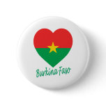 Burkina Faso Flag Heart Pins