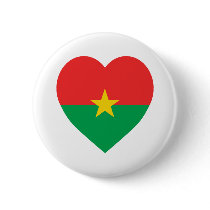Burkina Faso Flag Heart buttons by Vexillophile Burkina Faso Flag Heart buttons