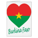 Burkina Faso Flag Heart cards