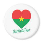 Burkina Faso Flag Heart magnets