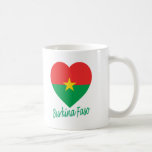 Burkina Faso Flag Heart mugs