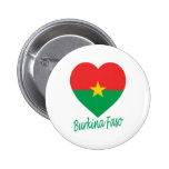 Burkina Faso Flag Heart buttons