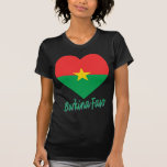 Burkina Faso Flag Heart t-shirts
