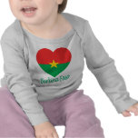 Burkina Faso Flag Heart t-shirts