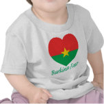 Burkina Faso Flag Heart t-shirts