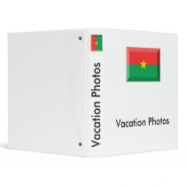 Burkina Faso Flag Jewel 3 Ring Binders