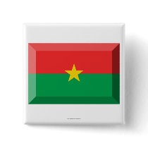 Burkina Faso Flag Jewel Buttons