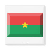 Burkina Faso Flag Jewel Fridge Magnet