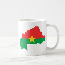 Burkina Faso Flag map BF Mug