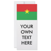 Burkina Faso Flag Rack Card