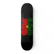 Burkina Faso Flag Skate Deck