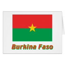 Burkina Faso Flag with Name cards