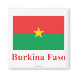 Burkina Faso Flag with Name magnets