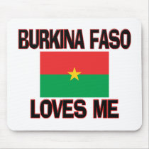 Burkina Faso Loves Me mousepads by flagshirt Burkina Faso Loves Me mousepads
