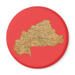 Burkina Faso Map Magnet