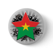 Burkina Faso Star Pinback Button