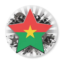 Burkina Faso Star Fridge Magnets