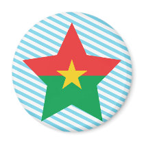 Burkina+Faso Star Fridge Magnet