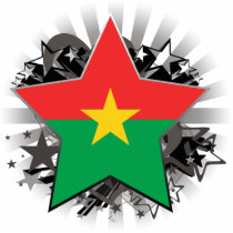 Burkina Faso Star Acrylic Cut Outs