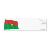 Burkina Faso Waving Flag bumper stickers by Vexillophile Burkina Faso Waving Flag bumper stickers